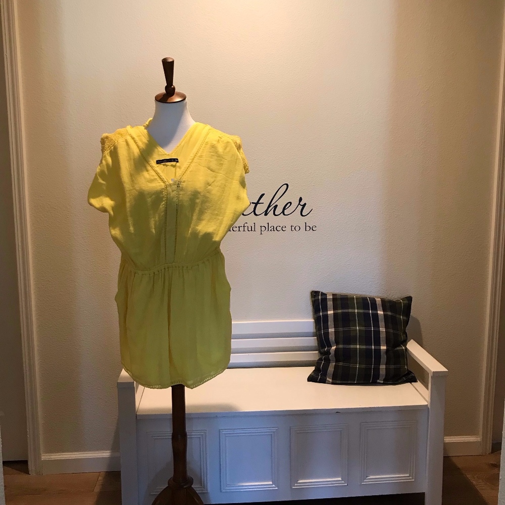 NEW A&F Shorts Jump-Suit with Elaborate Embroidery